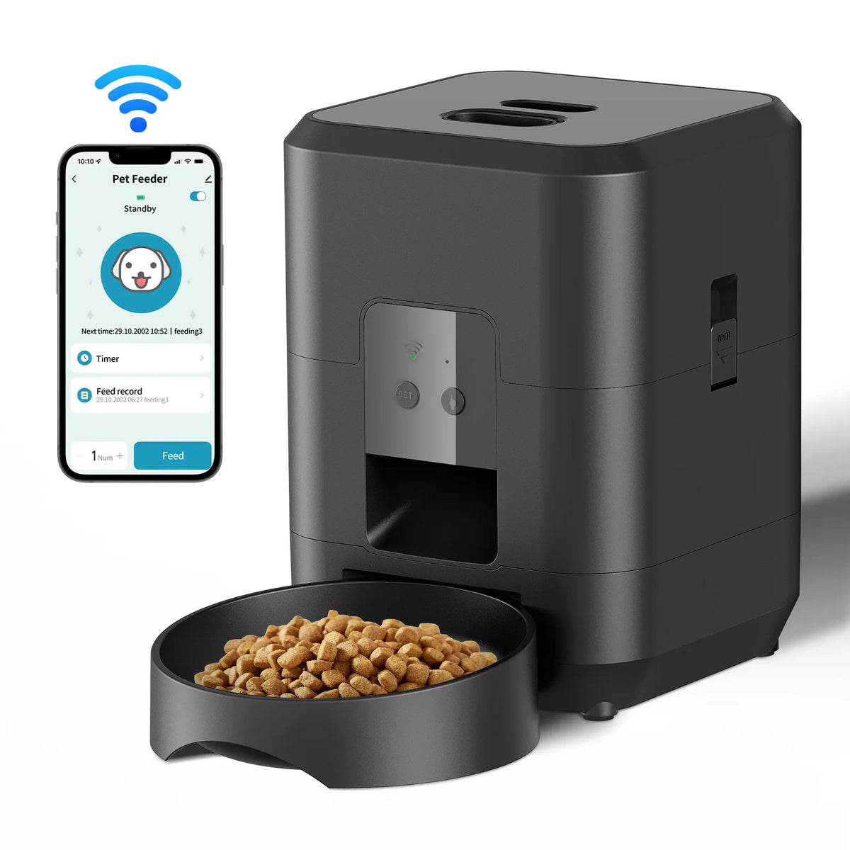 Smart Wi-Fi pet feeder 2L auto dispenser for cats and dogs