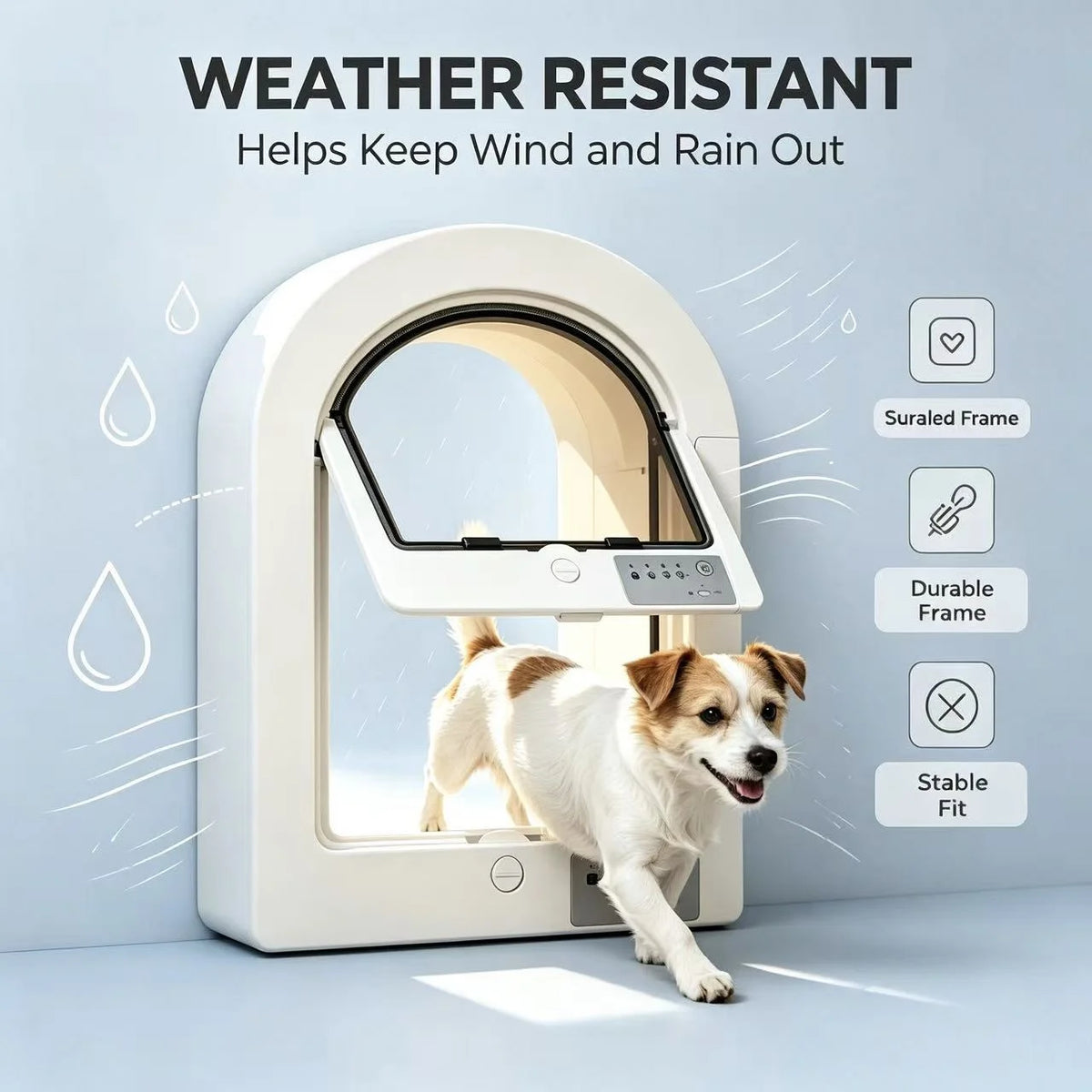 RFID Pet Door with 4-Way Lock Control – Cats & Small Dogs