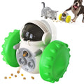 Robot-shaped treat dispenser puzzle toy for dogs