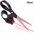 TINSOL Professional Laser Guided Scissors Stainless Steel Precision Cutting Shears Straight Fast Cut Positioning Sewing Crafts