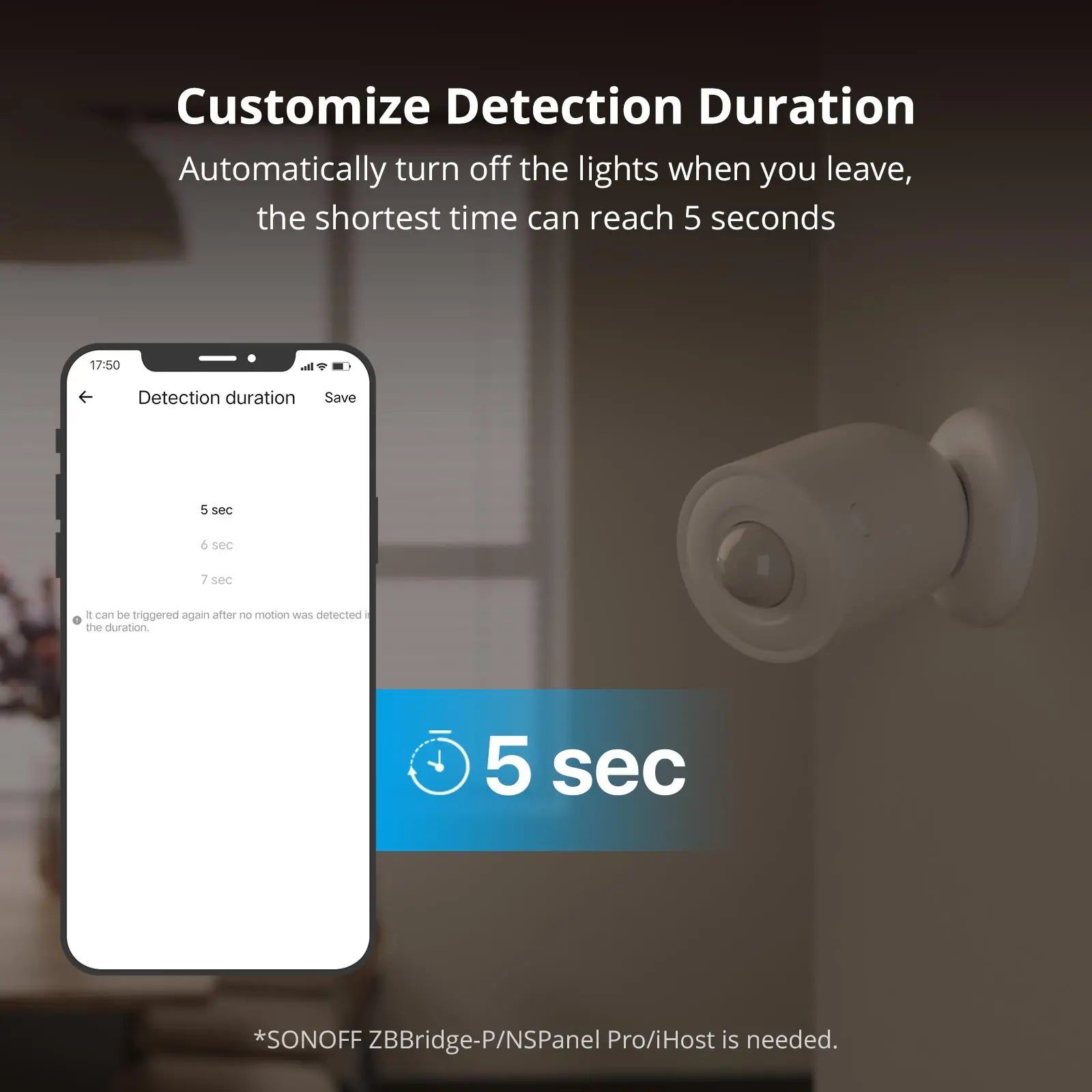 SONOFF SNZB-03P ZigBee Motion Sensor Smart Light Detection Motion Trigger Alarm Work with ZBBridge via EWeLink APP Alexa Google